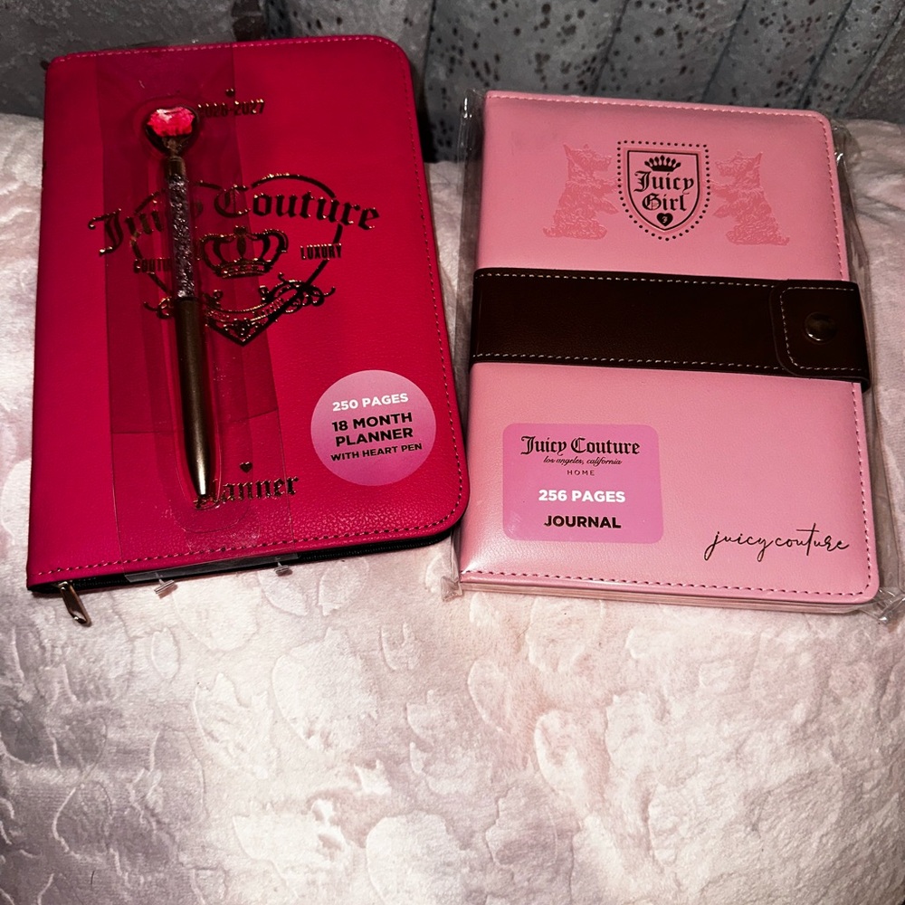 Juicy Couture pink planner and journal set